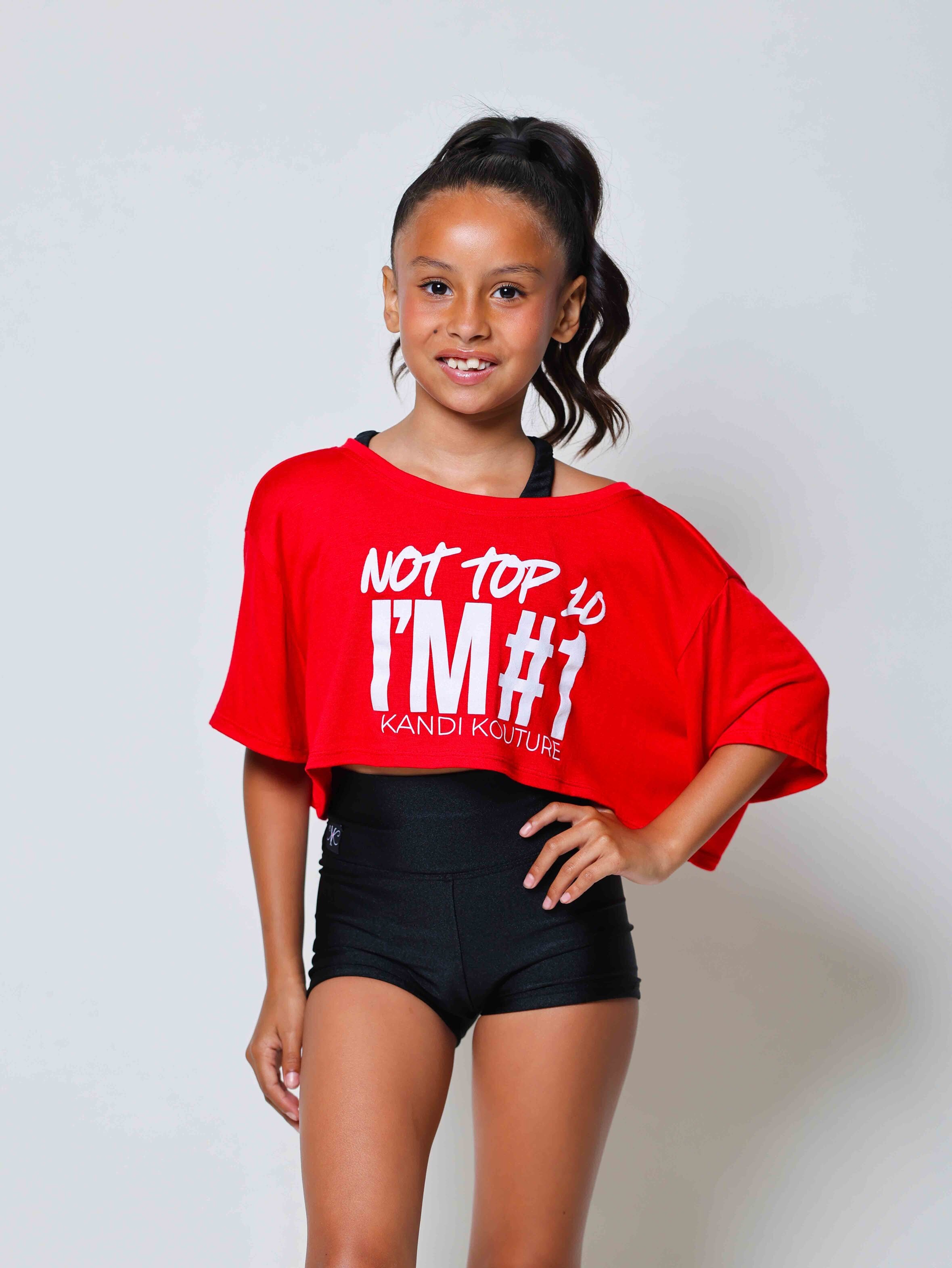 The Perfect Cropped Tee - Red