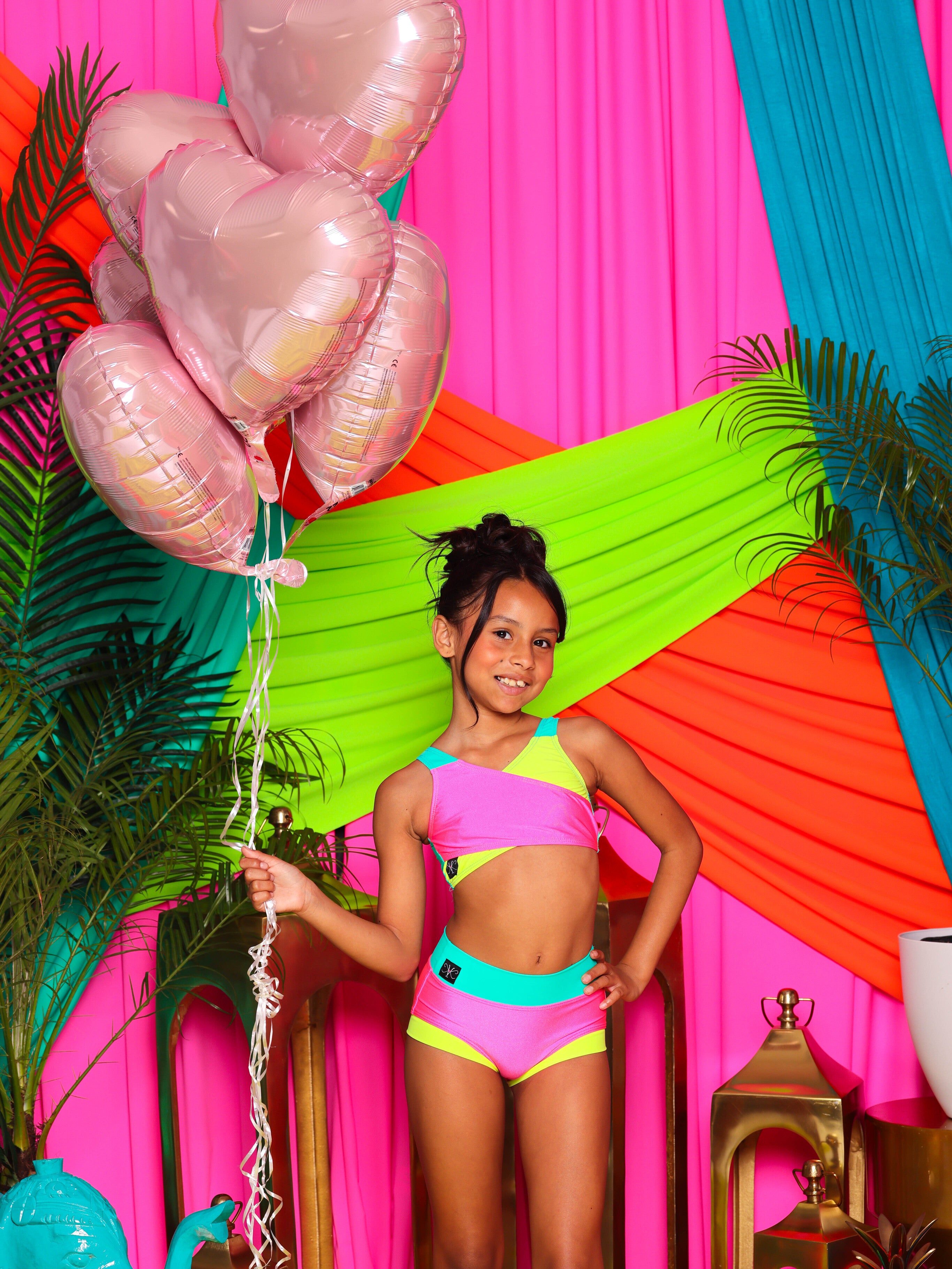 Cross My Heart VIP Brief - Neon Pink/Mint/Yellow - Ready To Ship