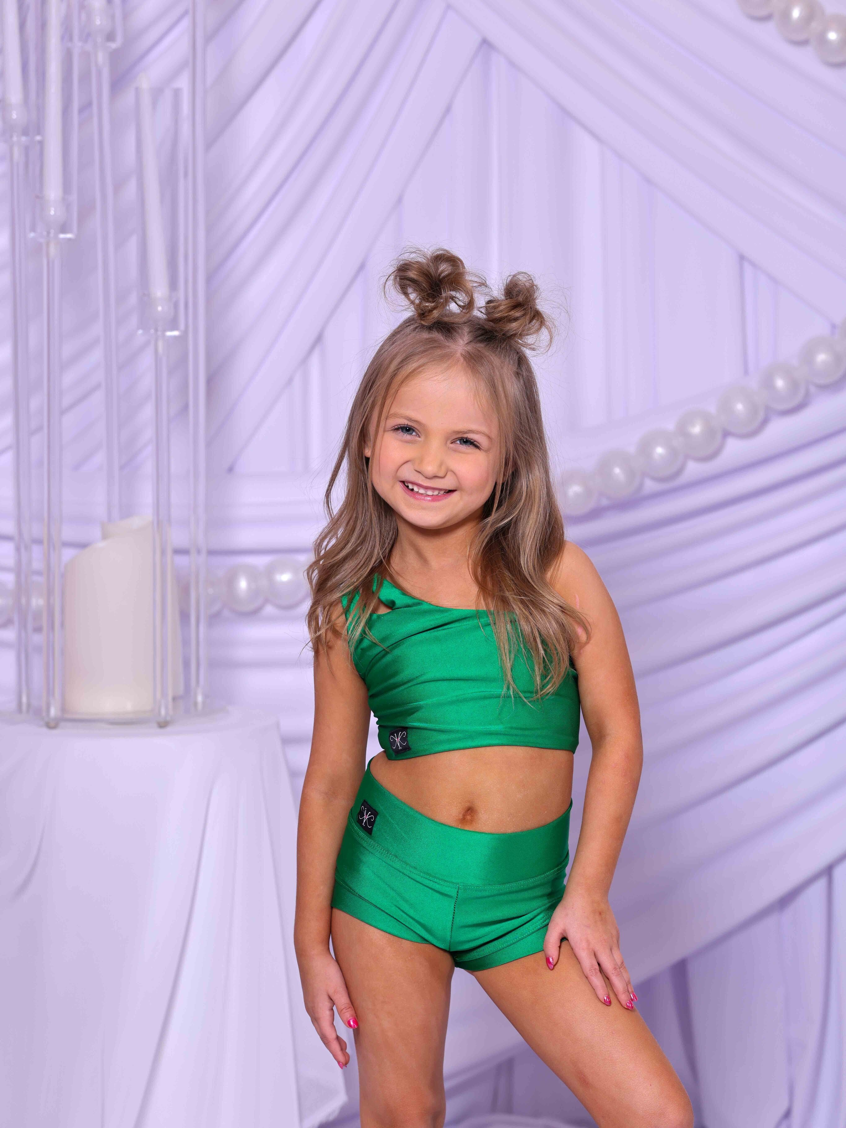 My Time Crop Top - Emerald - Ready To Ship