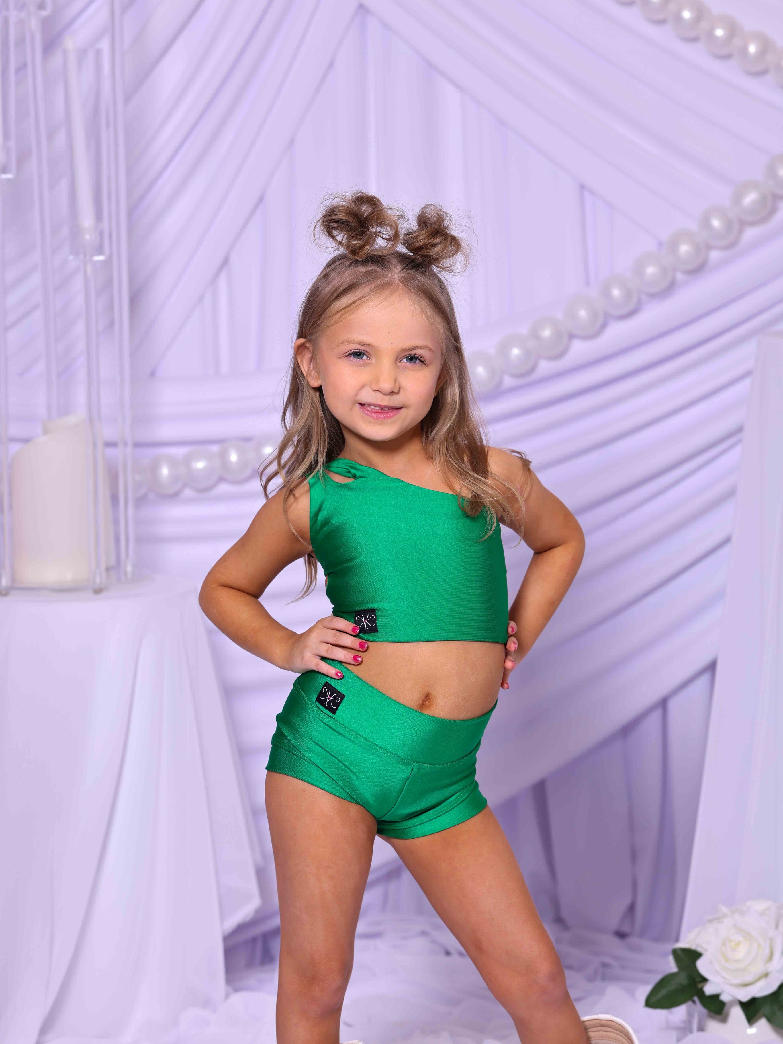 My Time Crop Top - Emerald - Ready To Ship