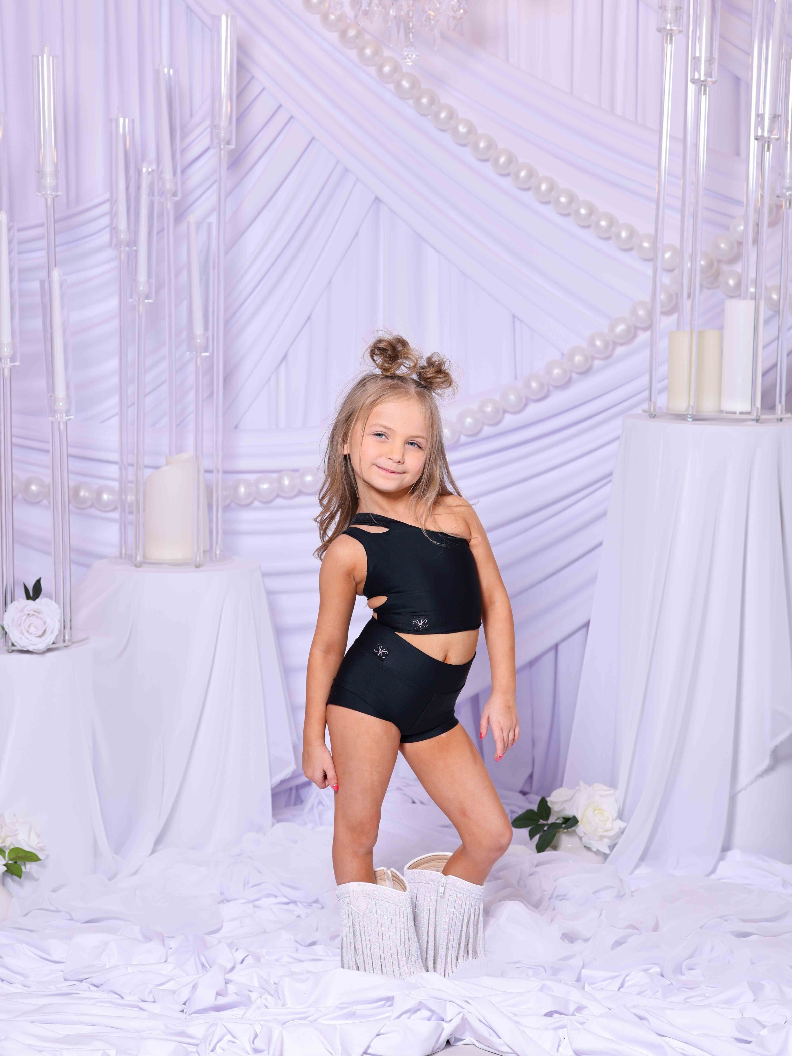 My Time Crop Top - Black - Ready To Ship