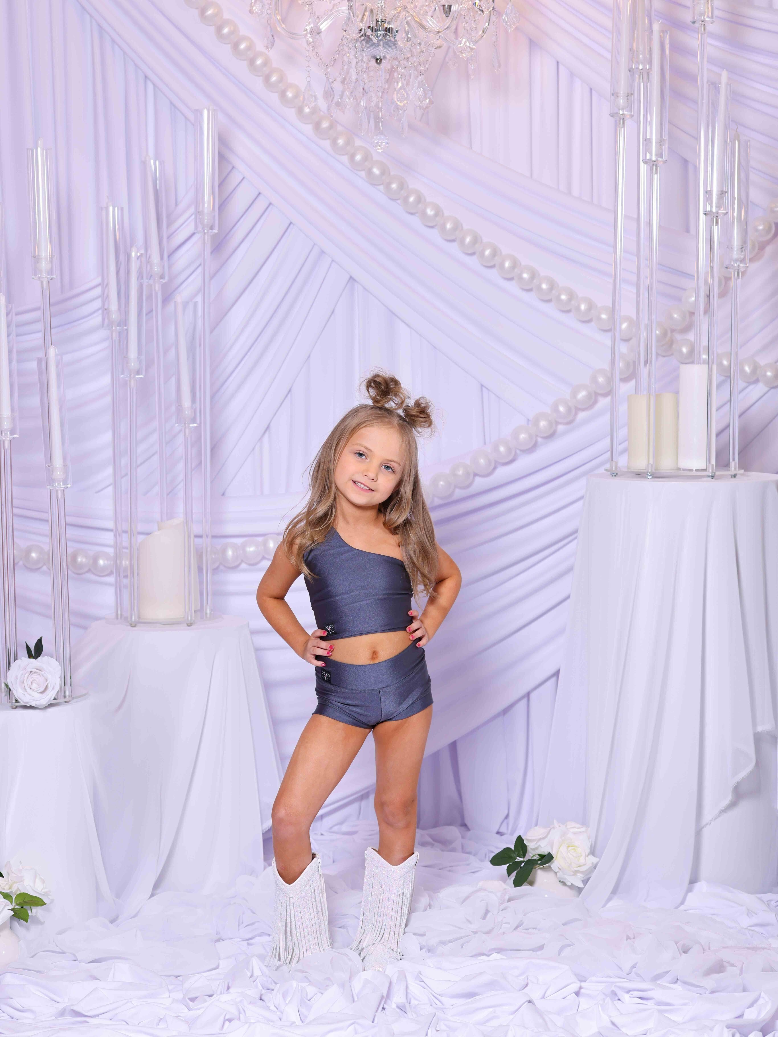 My Time Celebrity Short - Shiny Gray - Ready To Ship