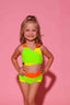 Cross My Heart Bra Top - Neon Green/Neon Yellow/Neon Orange - Ready To Ship