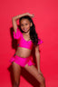 Flutter Bra Top - Fuchsia Shiny - Ready To Ship