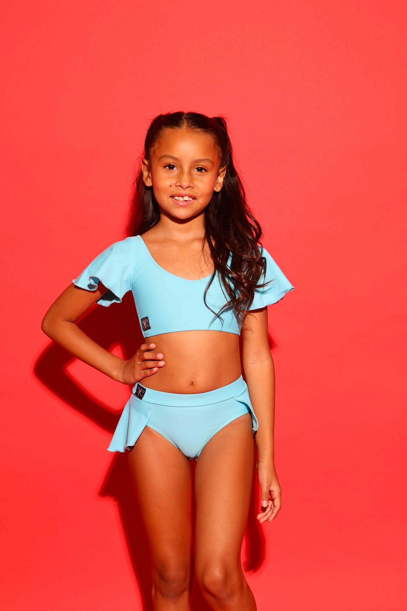 Flutter Bra Top - Sky Blue - Ready To Ship