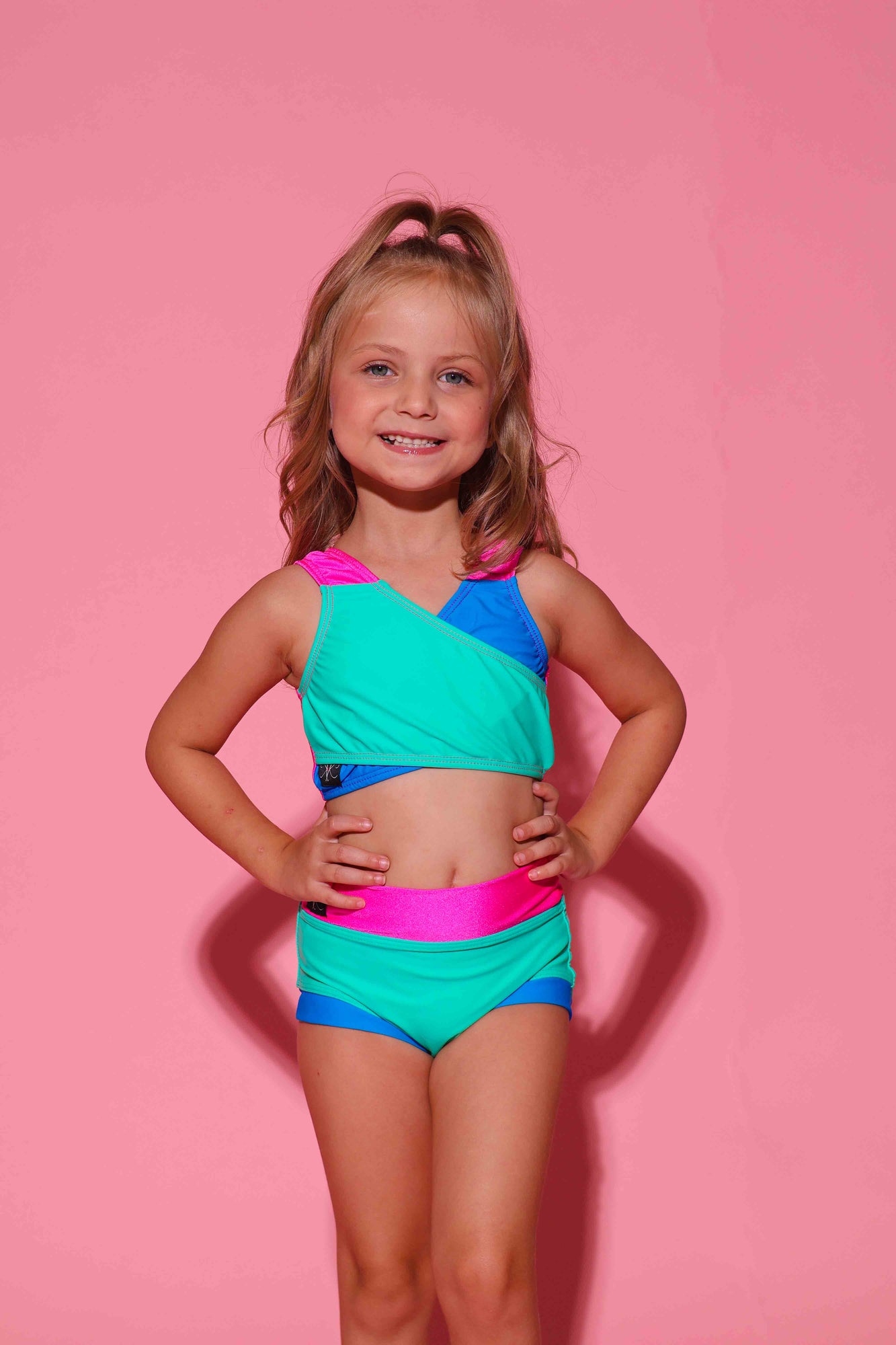 Cross My Heart VIP Brief - Dark Mint/Turquoise/Tropic Pink - Ready To Ship