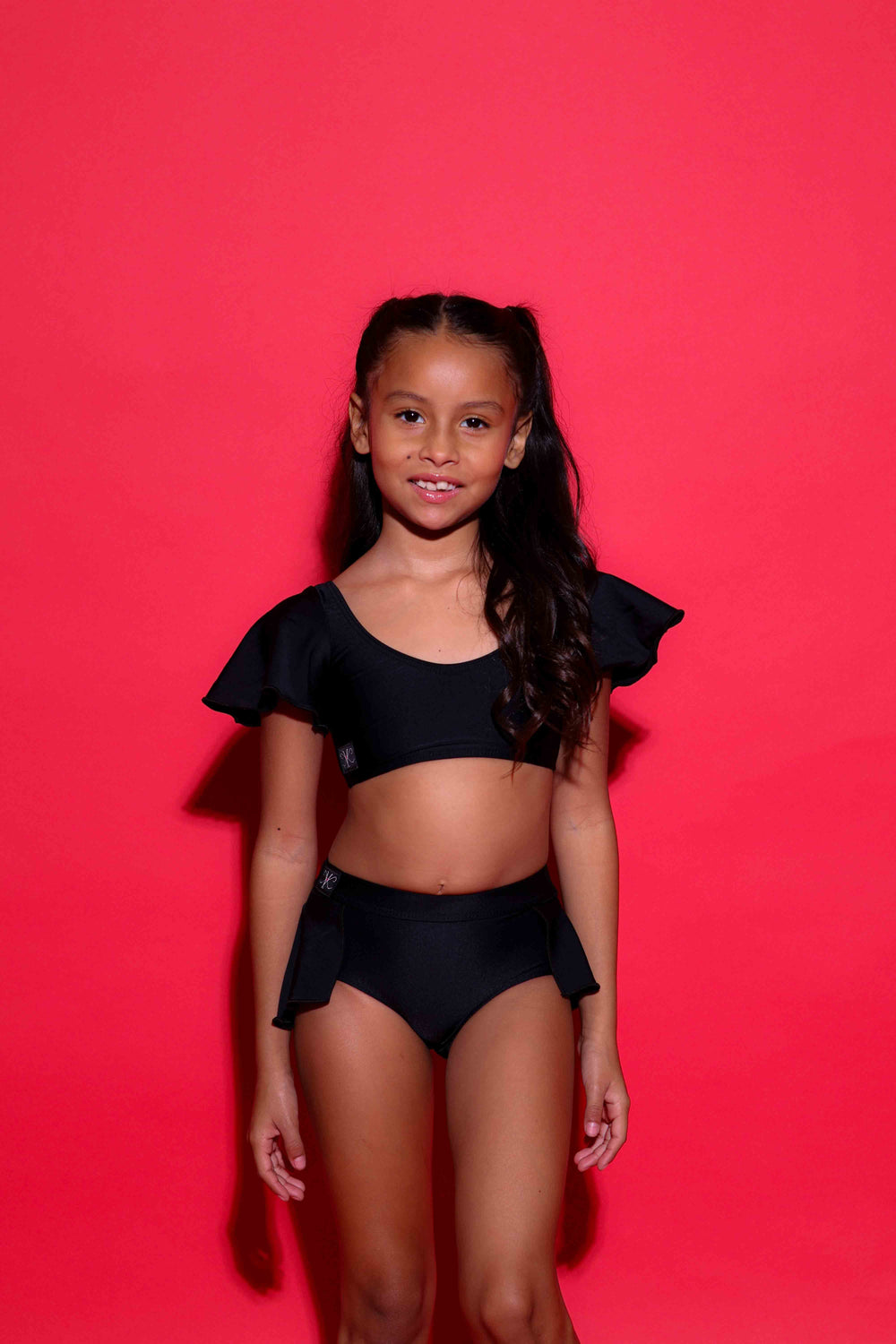 Flutter Bra Top - Black - Ready To Ship