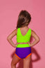 Cross My Heart Bra Top - Purple/Neon Orange/Neon Green - Ready To Ship - Halloween Limited Edition