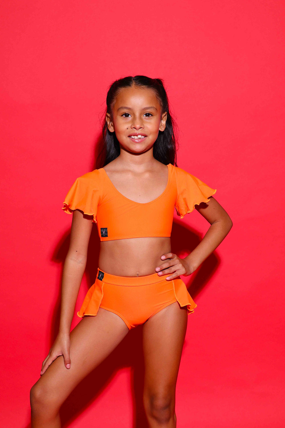 Flutter Bra Top - Neon Orange - Ready To Ship