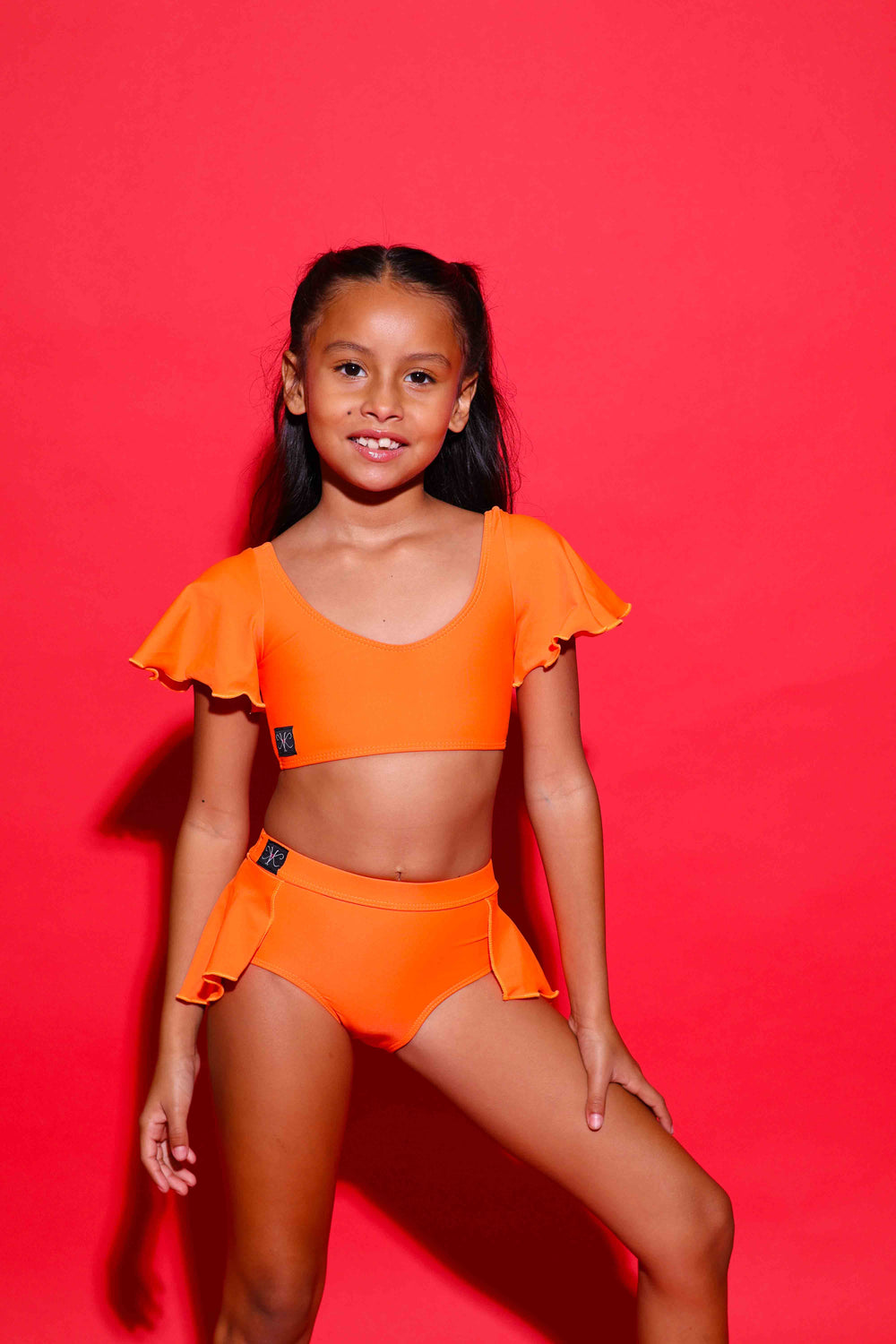 Flutter Bra Top - Neon Orange - Ready To Ship