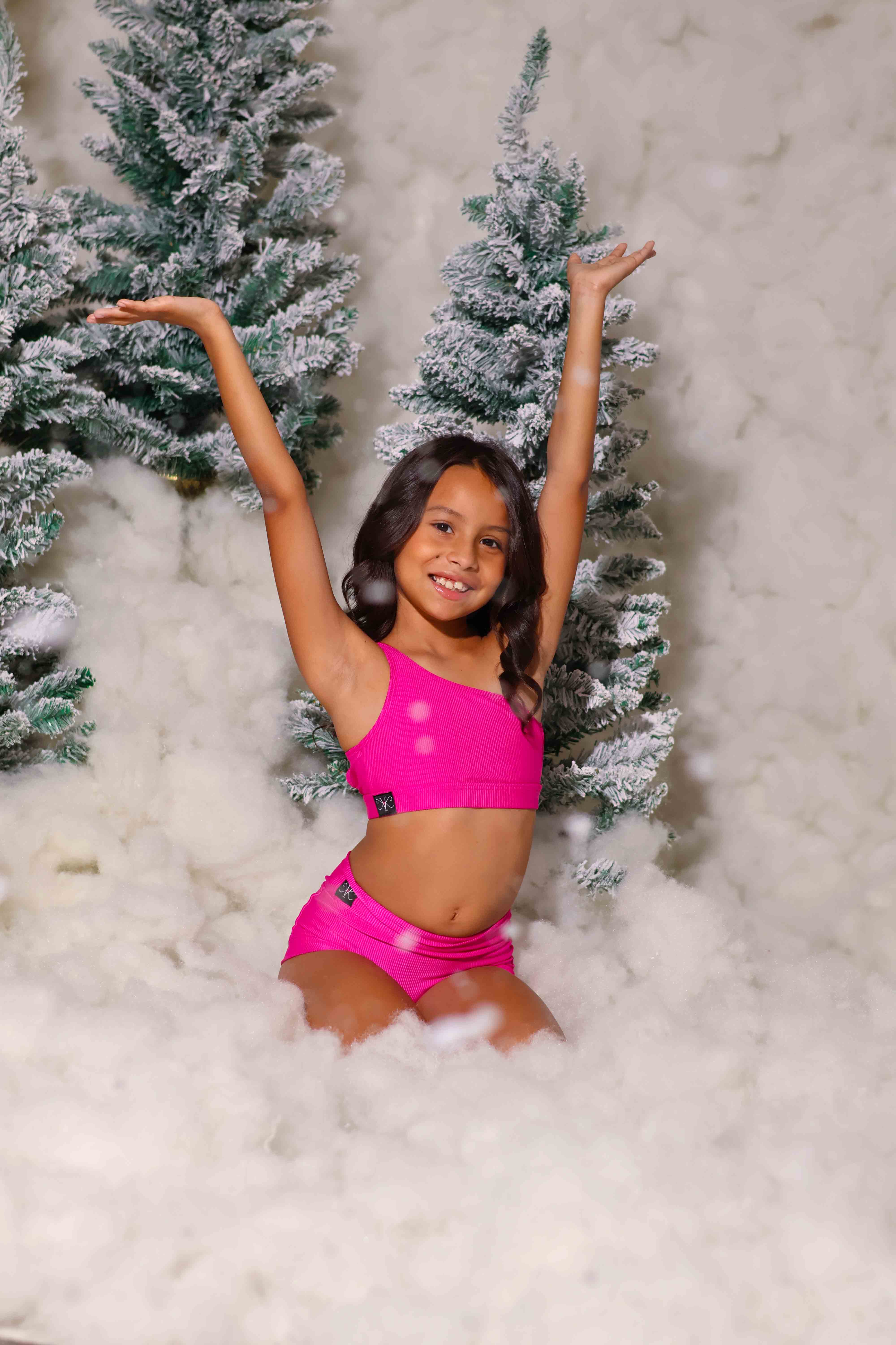 Cross the Line Ribbed Bra Top - Fuchsia Ribbed - Ready to Ship