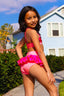 Eva La Bonita Brief - Coral/Fuchsia - Ready To Ship