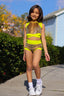 Criss Cross Bra Top - Neon Yellow Viper - Ready to Ship