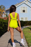 Criss Cross Bra Top - Neon Yellow Viper - Ready to Ship