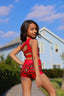 Cross The Line Celebrity Short - Red Gold Cheetah - Ready To Ship