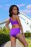 Pixie Leotard - Purple/Neon Pink - Ready to Ship