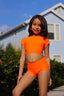 Timeless Crop Top - Neon Orange - Ready To Ship