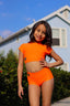 Timeless Crop Top - Neon Orange - Ready To Ship