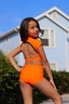 Timeless Crop Top - Neon Orange - Ready To Ship