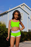 Celebrity Short - Neon Green/White - Ready To Ship