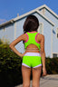 Celebrity Short - Neon Green/White - Ready To Ship