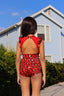 Sweetheart Crop Top - Red Gold Cheetah - Ready To Ship