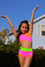 Cross My Heart Bra Top - Neon Tri-Color - Ready To Ship