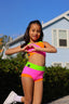 Cross My Heart Bra Top - Neon Tri-Color - Ready To Ship