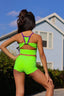 Bow Down Celebrity Short - Neon Green - Ready To Ship