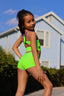 Bow Down Celebrity Short - Neon Green - Ready To Ship