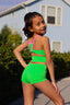 Bow Down Celebrity Short - Kelley Green - Ready To Ship