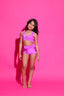 Count On Me Bra Top - Lilac Shiny - Ready To Ship