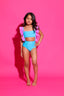 Call Me Cute Leotard - Sky Blue/Lilac - Ready To Ship