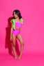 Call Me Cute Leotard - Neon Pink/Neon Green - Ready To Ship