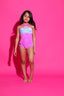 Mermaid Leotard - Lilac/Neon Pink - Ready To Ship