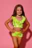 Stealing The Show Bra Top - Neon Yellow Camo - Ready To Ship