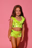 Stealing The Show Bra Top - Neon Yellow Camo - Ready To Ship