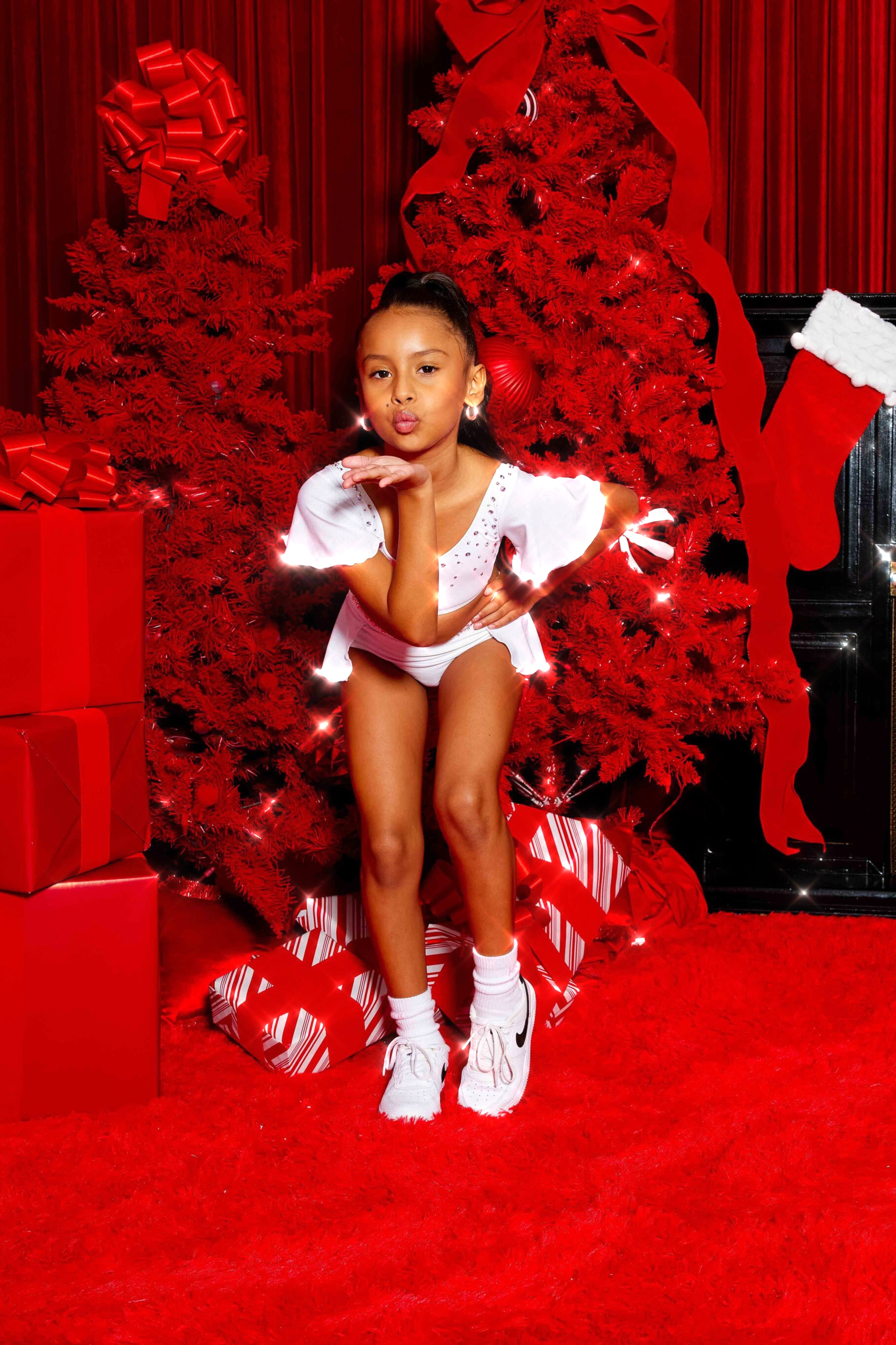 Flutter Glitter Brief - White Glitter - Ready To Ship