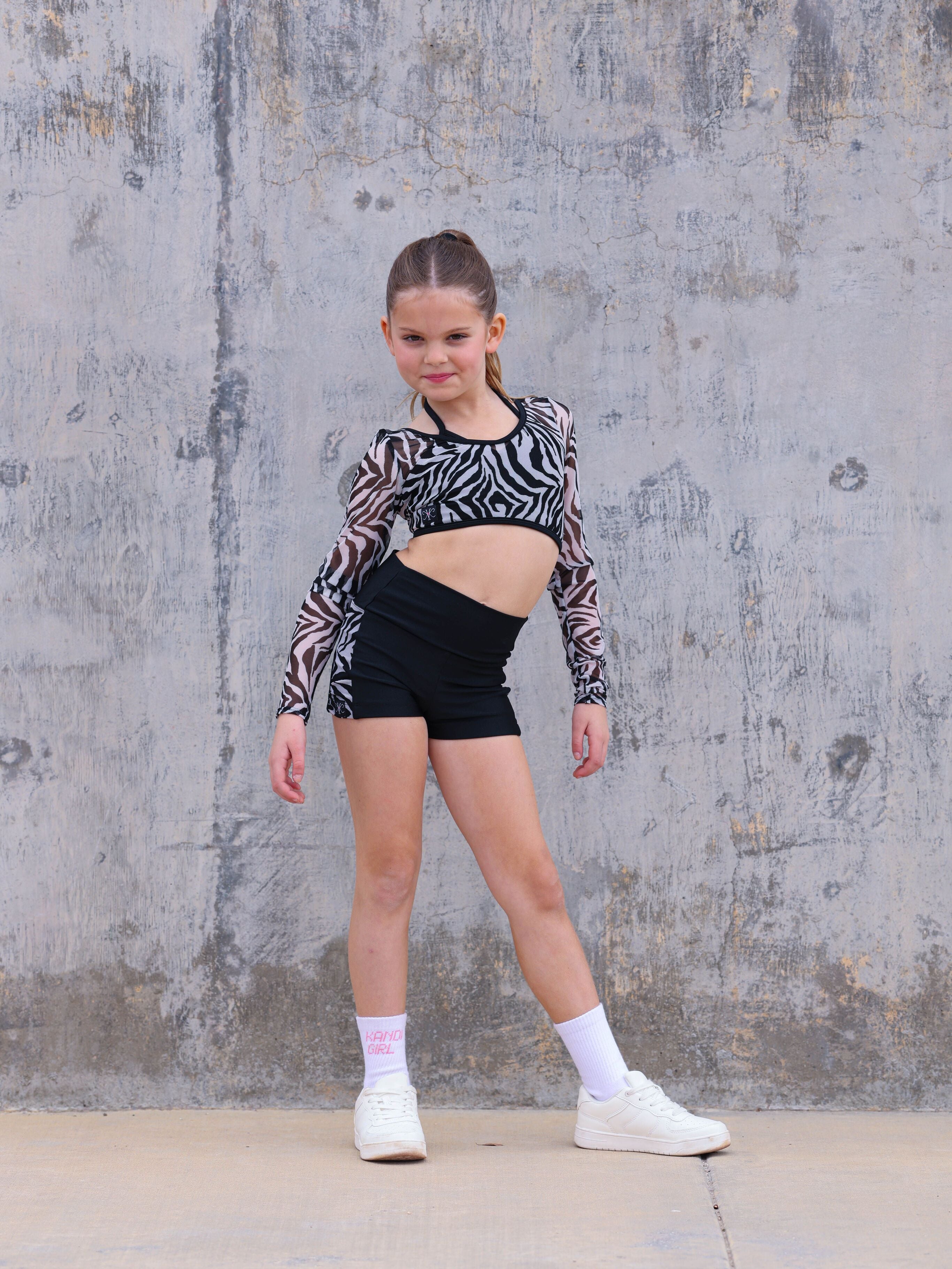 The #1 Mesh Crop Top - Zebra