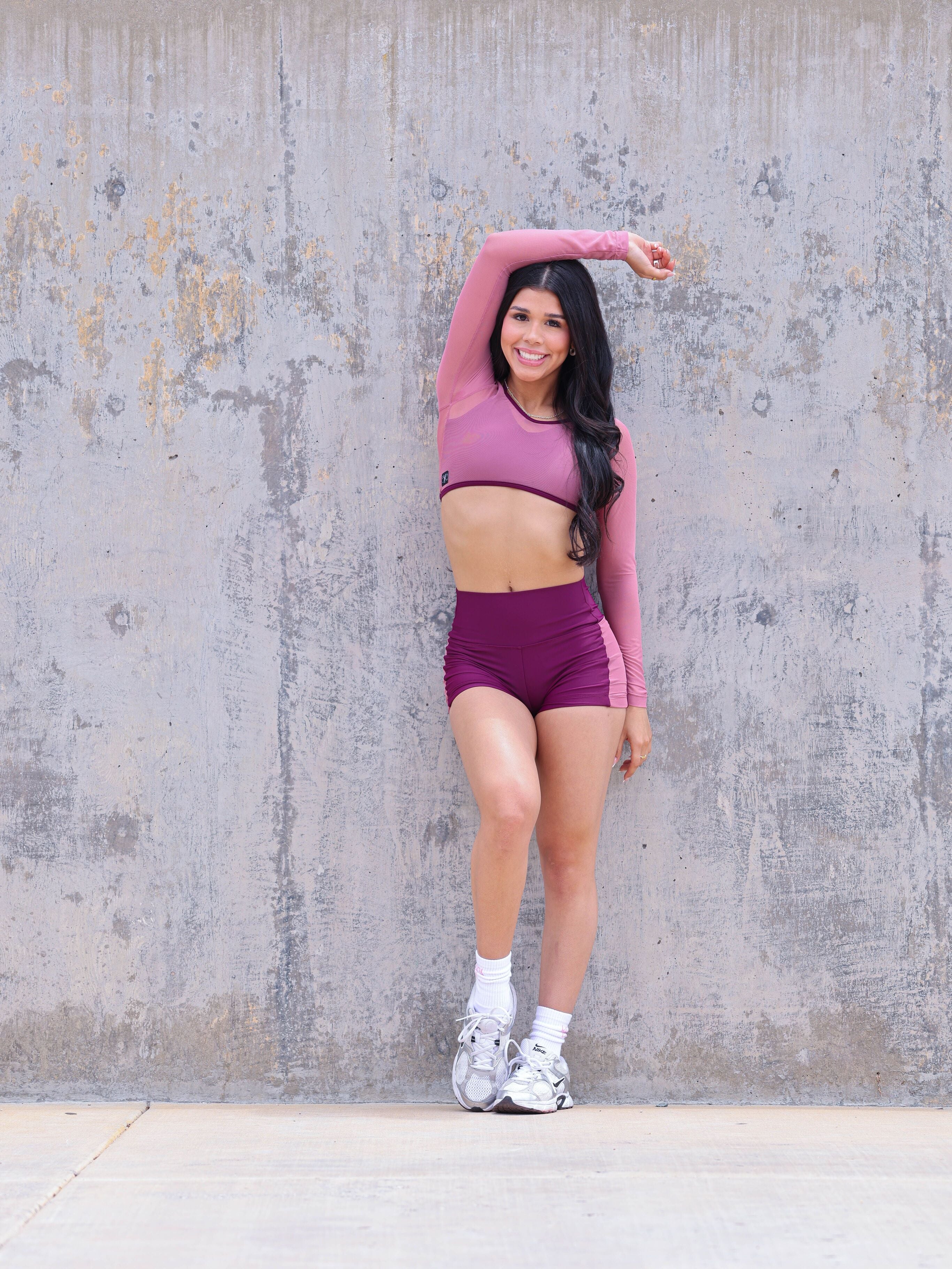 The #1 Mesh Crop Top - Plum