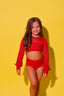 Hollaback Crop Top and Bra - Red - Ready To Ship