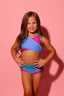 Cross My Heart Bra Top - Ultramarine/Magenta/Jade - Ships 06/06