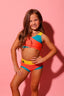 Cross My Heart Bra Top - Orange Shine/Jade/Yellow - Ships 06/06