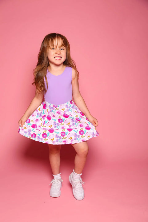 Little Sunshine Dress - Lilac/Vivid Floral - Sparkle Plum Exclusive - Ready to Ship
