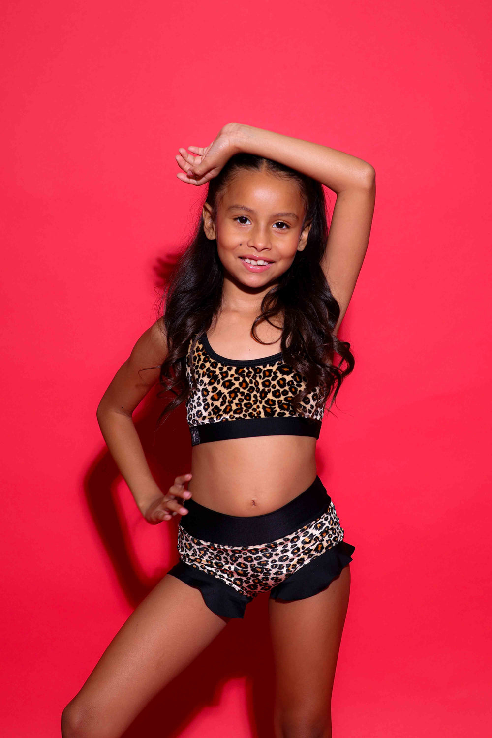 Lolita Bra Top - Cheetah Velvet/Black - Ready To Ship