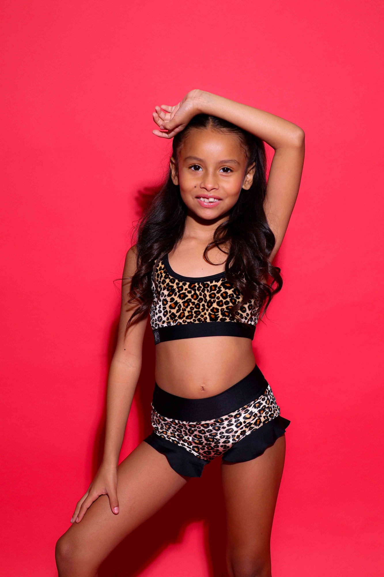 Lolita Bra Top - Cheetah Velvet/Black - Ready To Ship