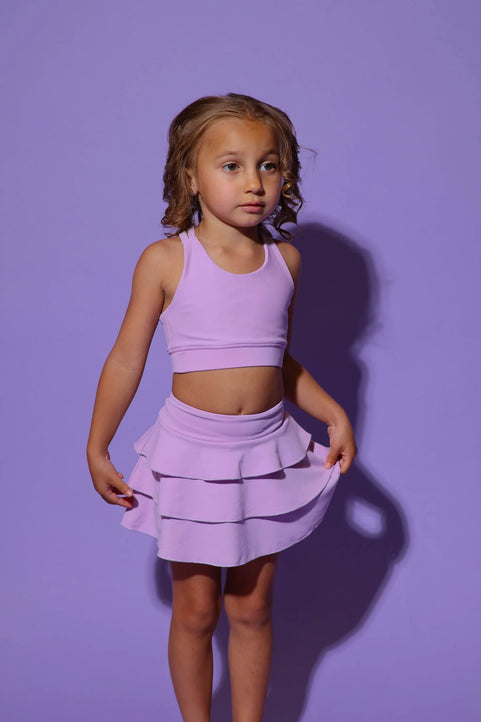 Sweetie Pie Ruffle Skort - Lilac - Sparkle Plum Exclusive - Ready to Ship