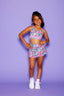 Sweetie Pie Ruffle Skort - Leopard/Pink Floral - Sparkle Plum Exclusive - Ready to Ship