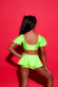 Flutter Brief - Neon Green Shiny - Ready To Ship