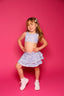 Love Bug Ruffle Skort - Periwinkle Floral - Sparkle Plum Exclusive - Ready to Ship